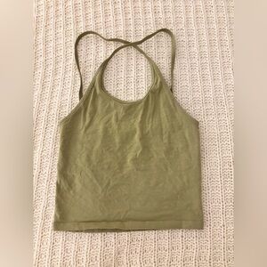 American Eagle cross-back / halter top. Sage green, XS, EUC - worn once! ❣️